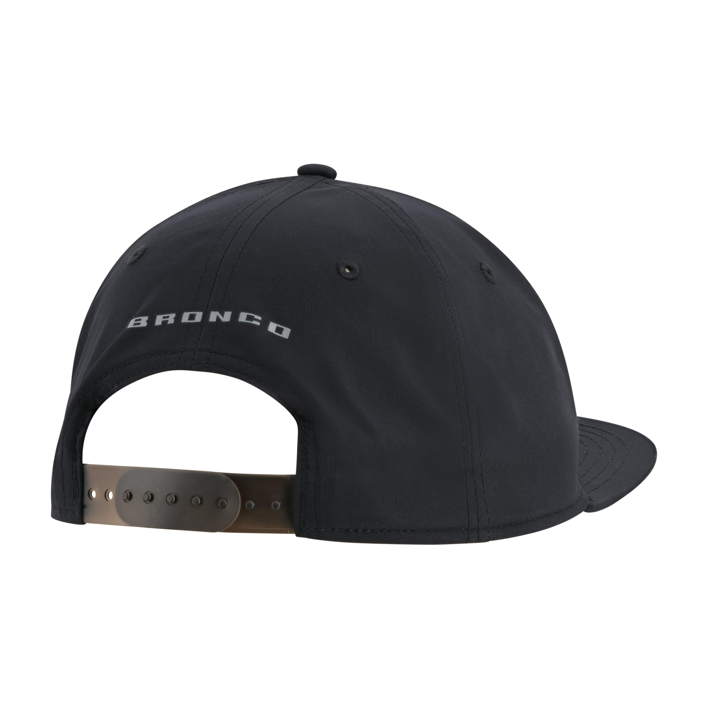 Black cap with 'BRONCO' branding on the back against a white background