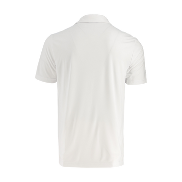 back of white polo shirt
