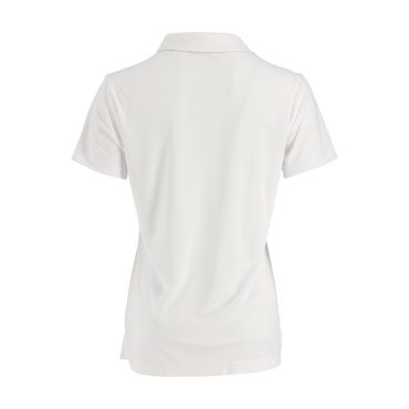 back of white womens polo