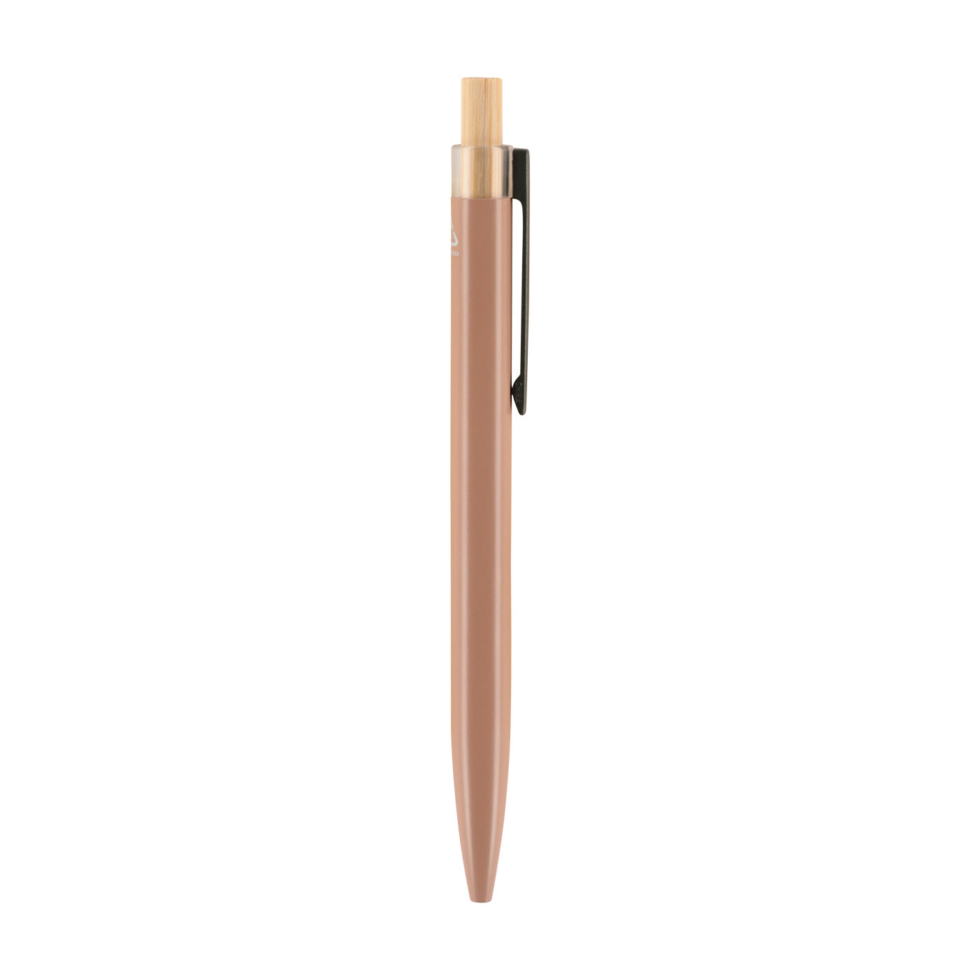Beige pen on a white background