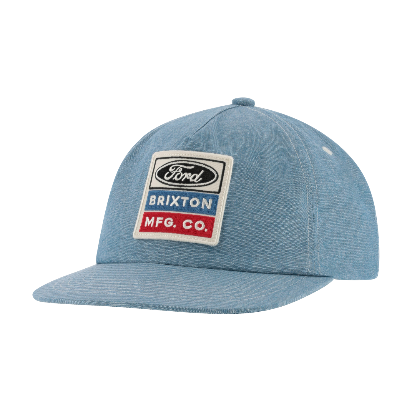 Blue cap with Ford and Brixton logos on a white background