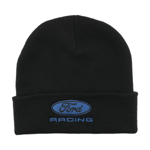 black beanie with Ford Racing logo
