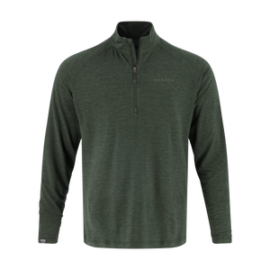 Green Bronco pullover quarter zip on a white background