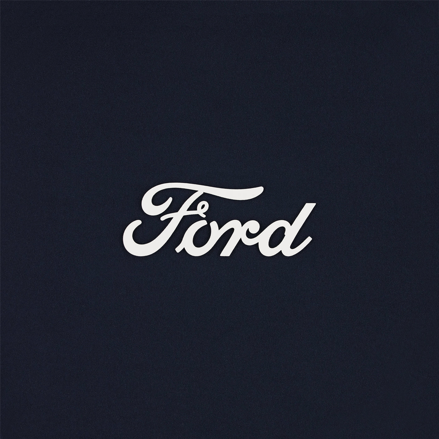 White 'Ford' logo on a black background