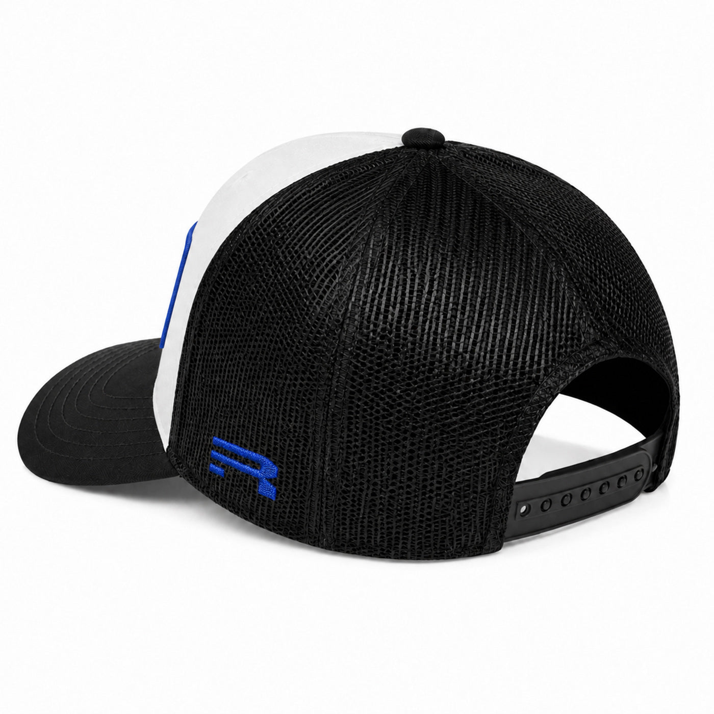 back of a Ford Racing hat with a black mesh back and snap back closure