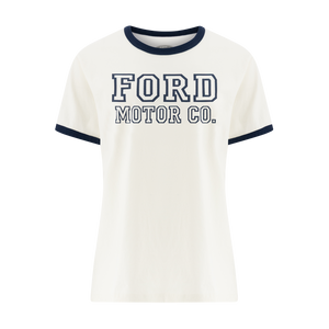 White t-shirt with 'Ford Motor Co.' text on a white background