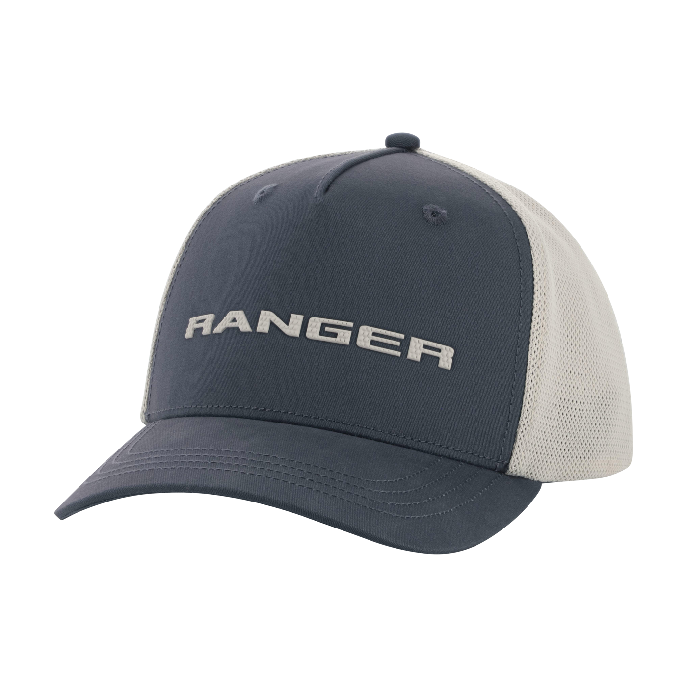 Gray and beige cap with 'RANGER' logo on a white background