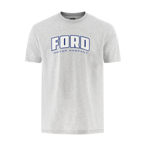 applique Ford motor company on a gray t-shirt