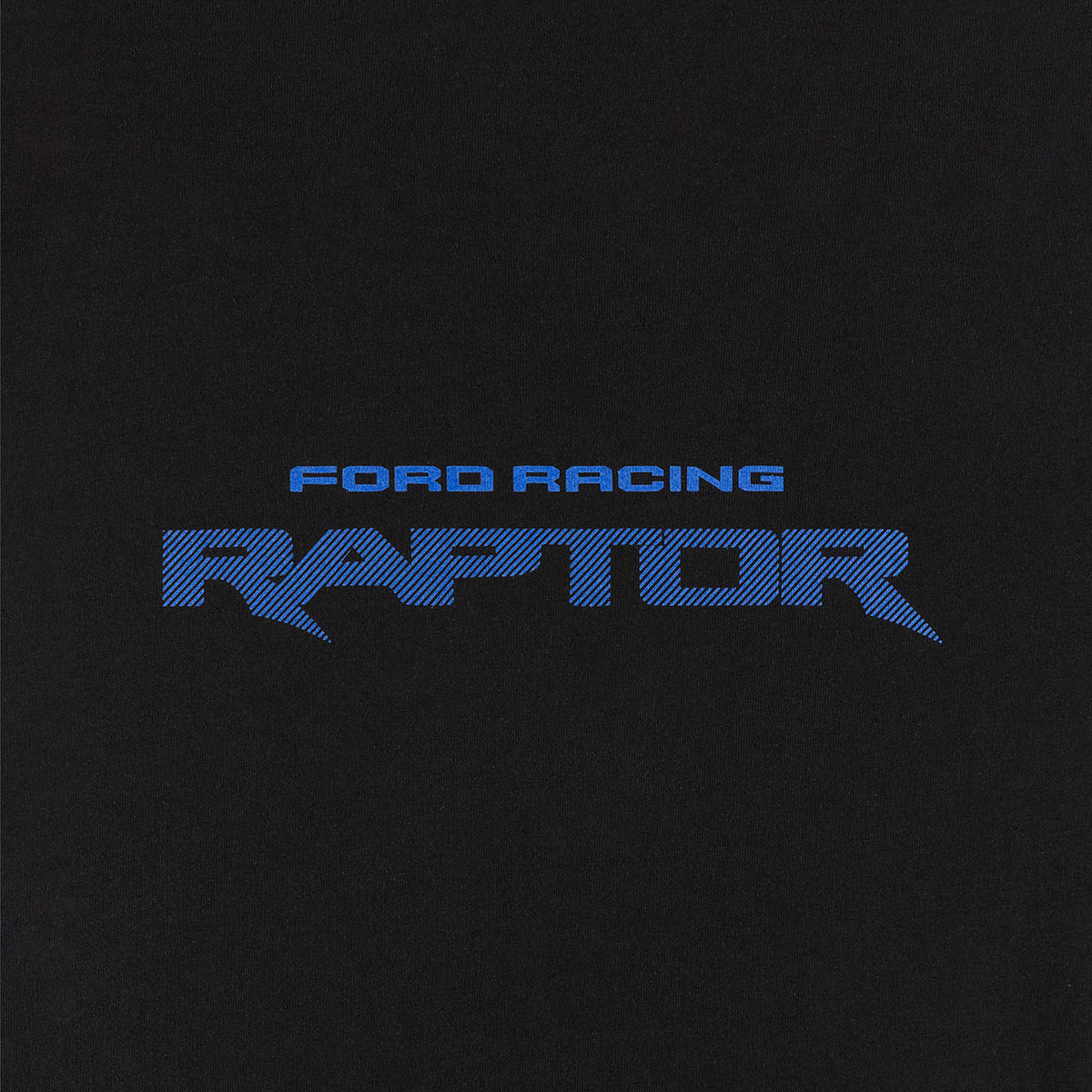 Ford racing raptor text in blue on a black background3