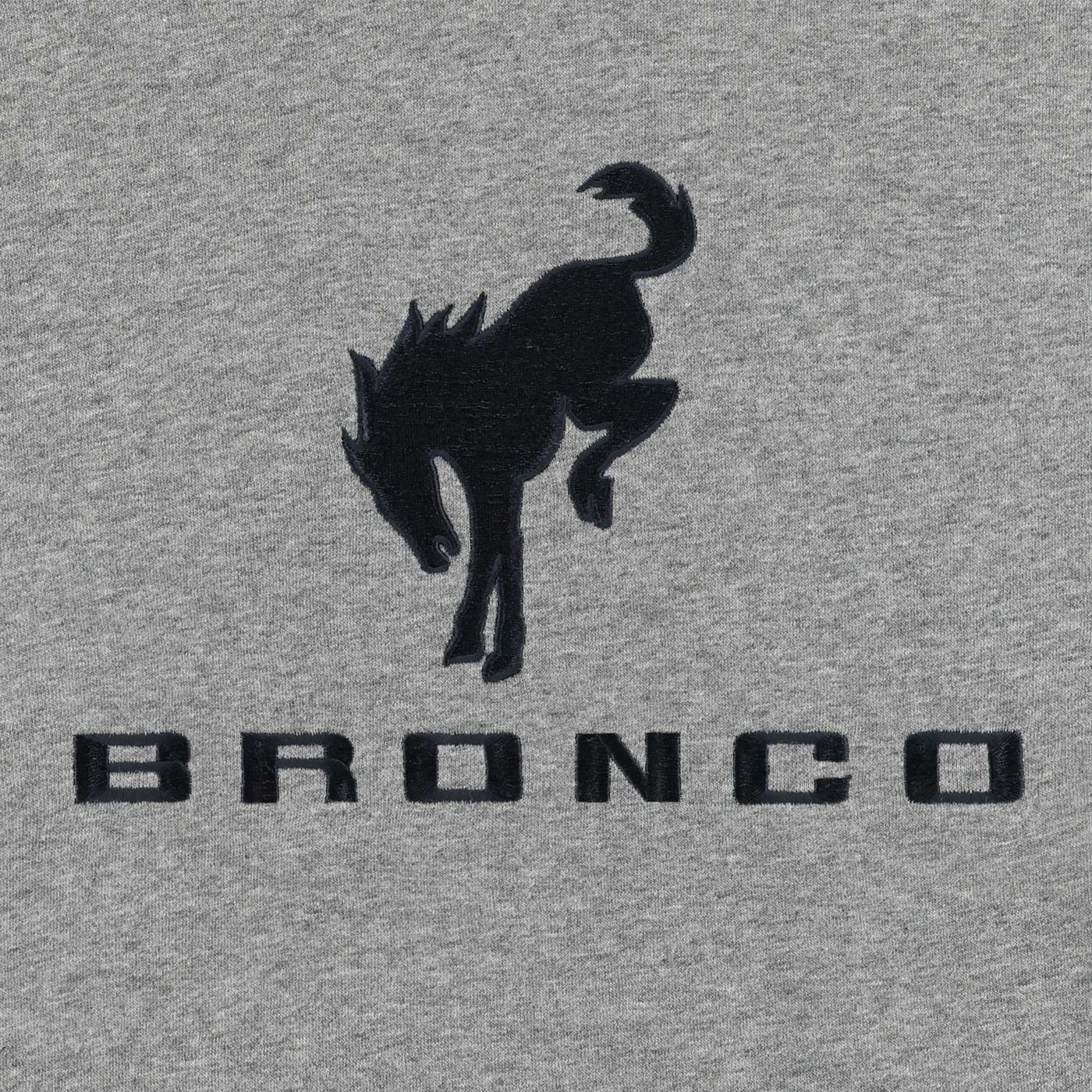 Bronco logo on a gray background
