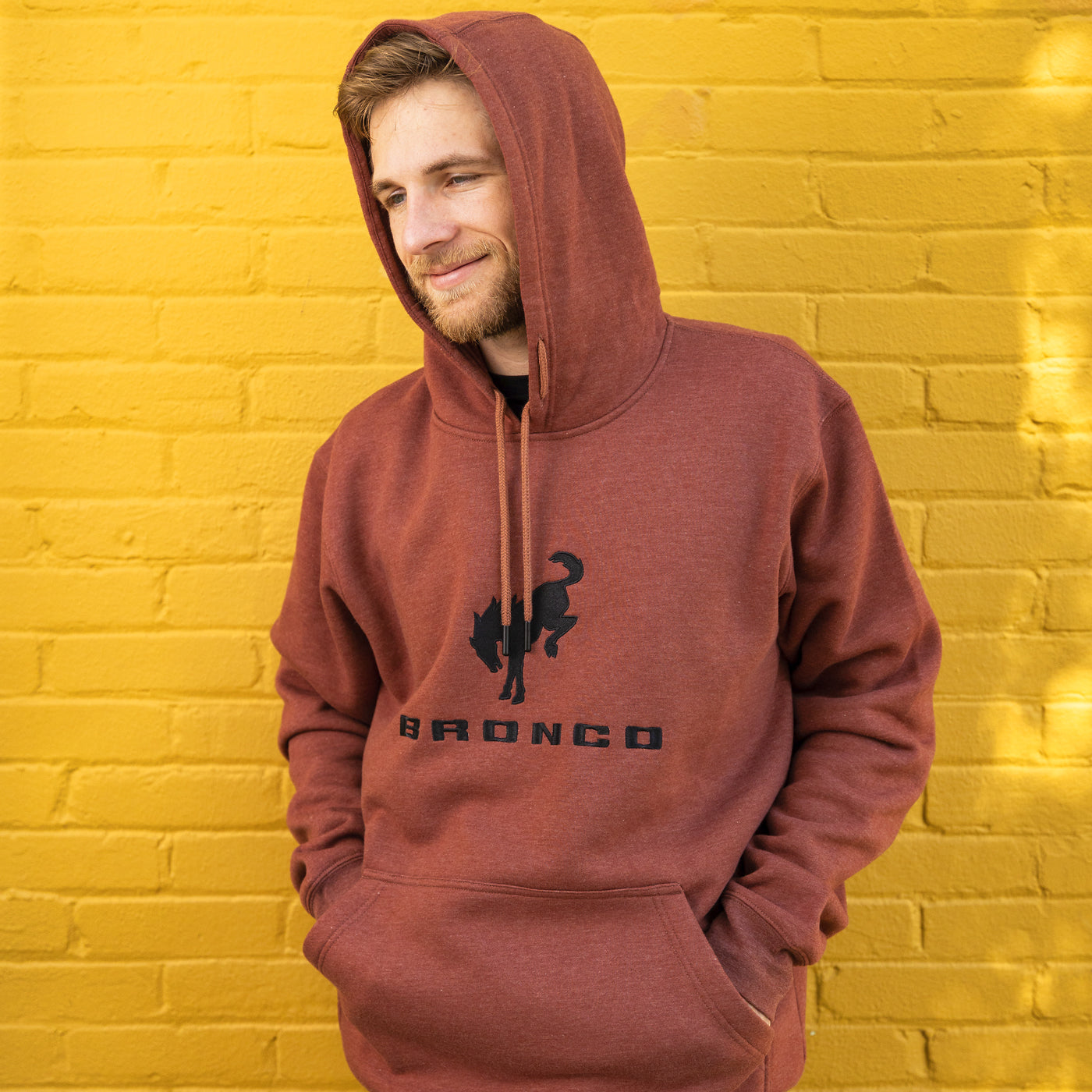 Ford Bronco Men's Embroidered Hooded Pullover Fleece - Lifestyle