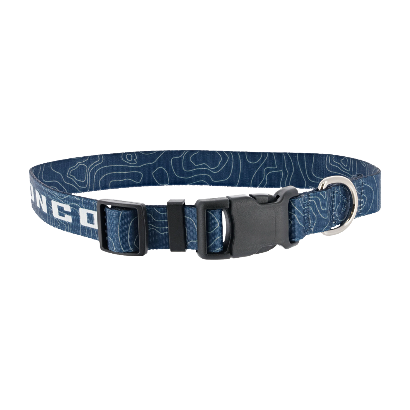 Ford Bronco Blue Topographical Adjustable Dog Collar