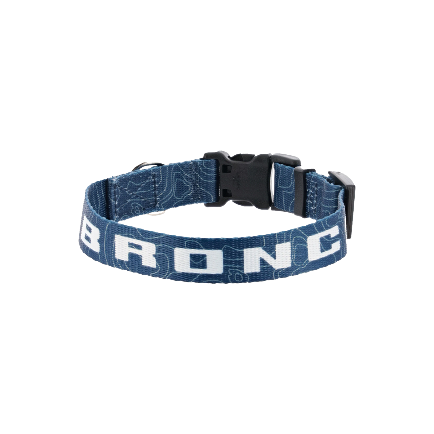 Ford Bronco Blue Topographical Adjustable Dog Collar