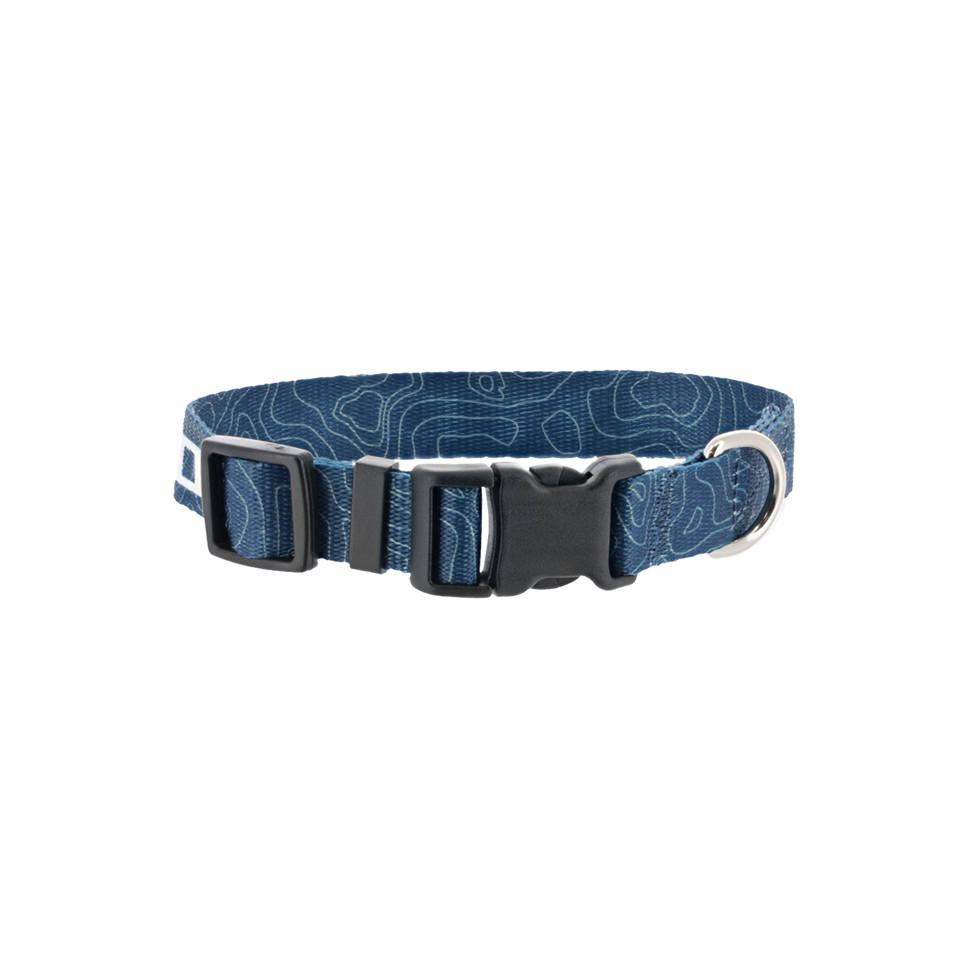 Ford Bronco Blue Topographical Adjustable Dog Collar