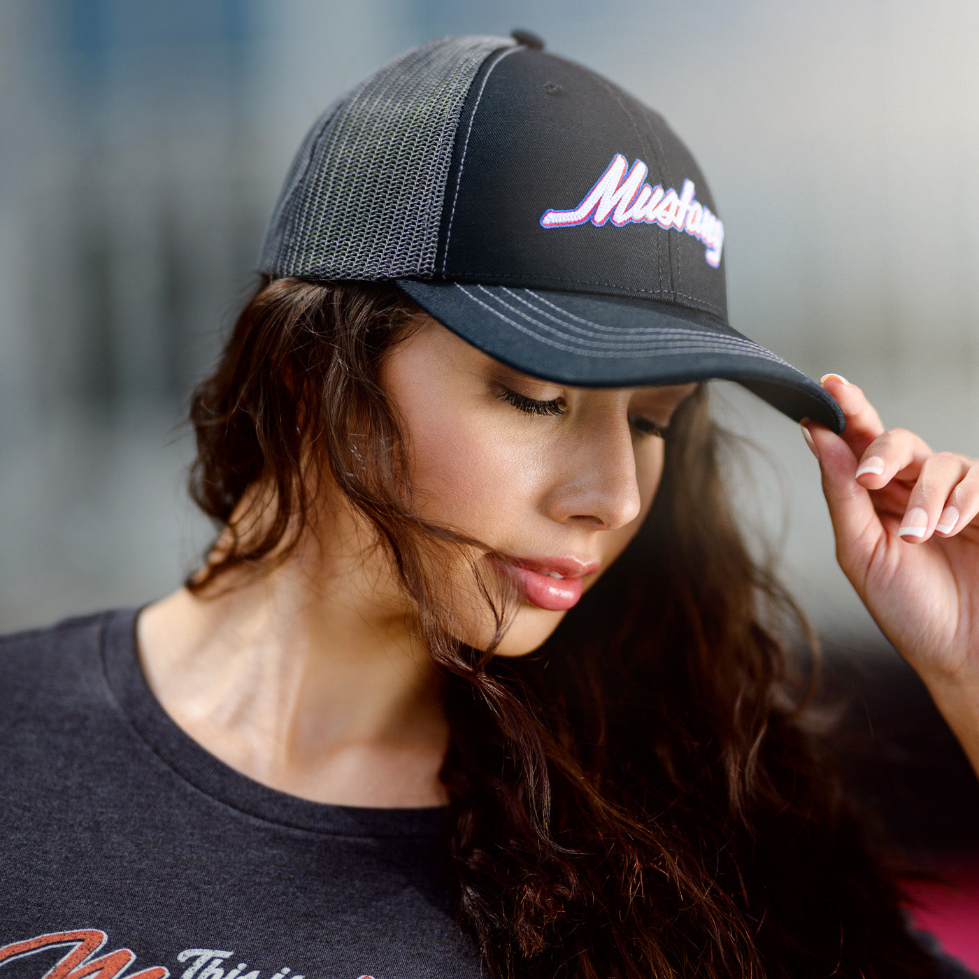 Ford Mustang Mesh Embroidered Snap Back Hat
