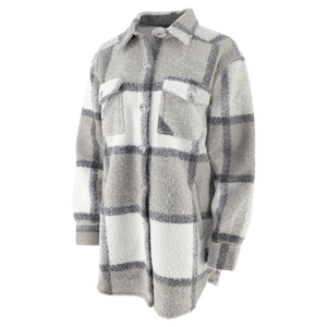 Ford Bronco Women's Plaid Shirt Jacket - Front View
