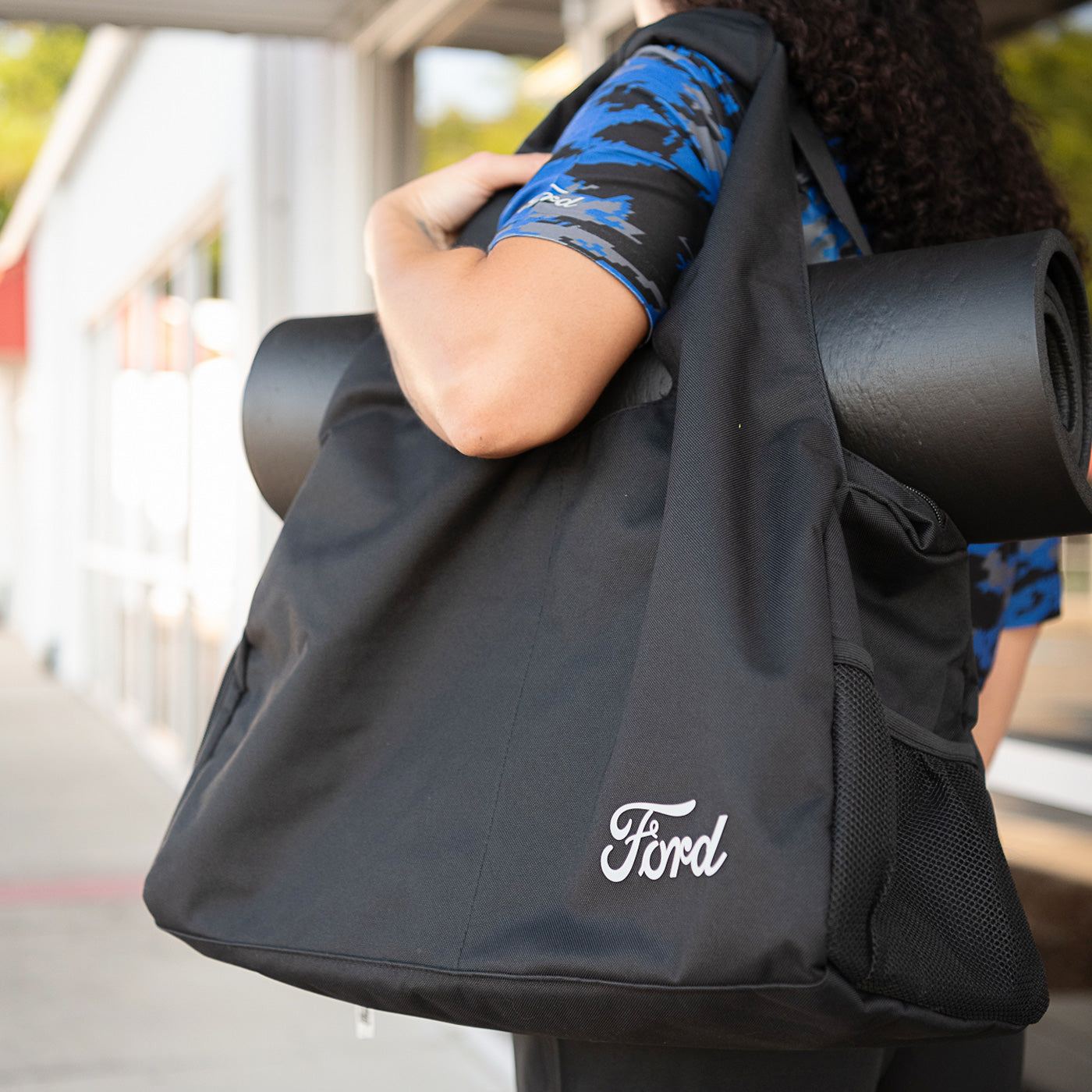 Ford Yoga Gym Bag with Exercise Mat Button Strap