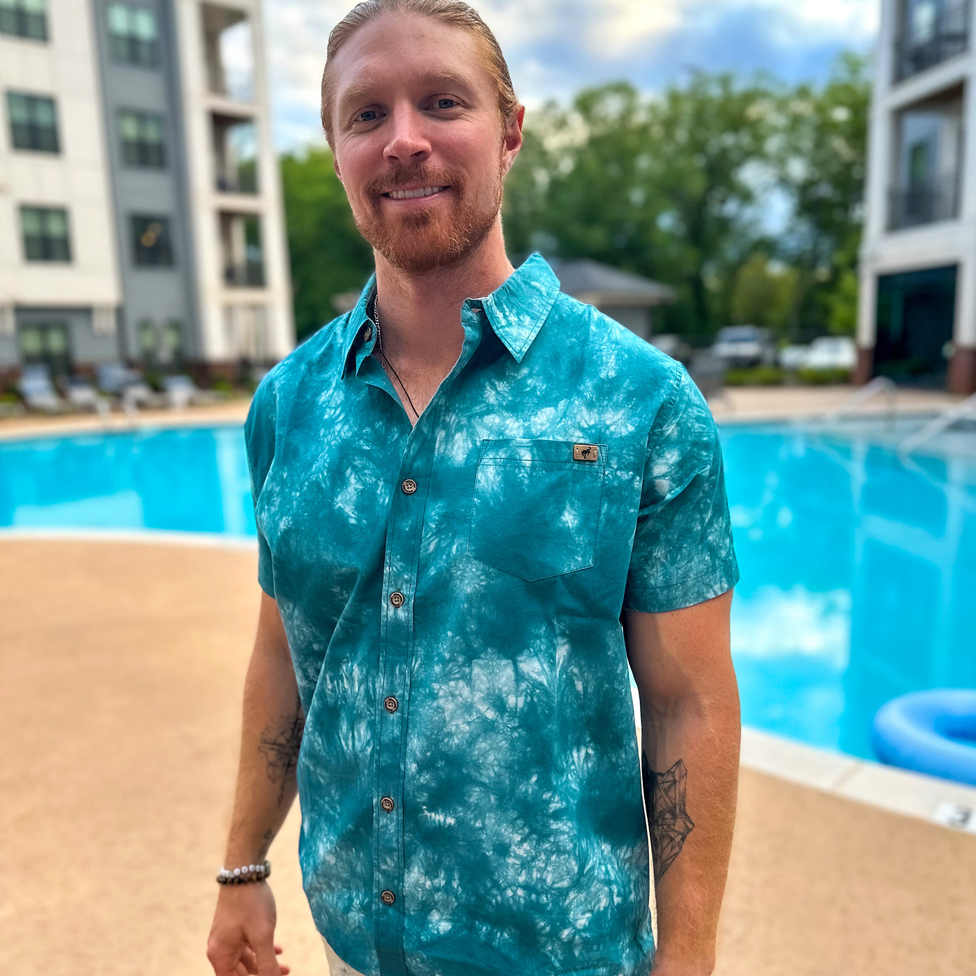 Ford Bronco Men's Tonal Wash Camp Shirt - Lifestyle