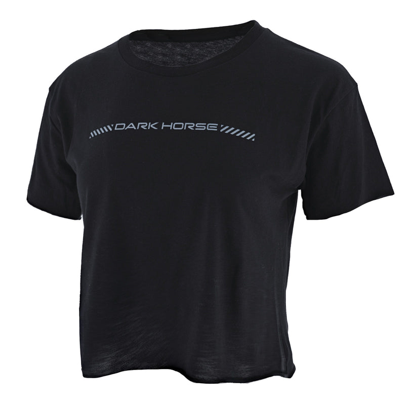 Ford  Mustang Women's Dark Horse Cropped T-Shirt - Front View