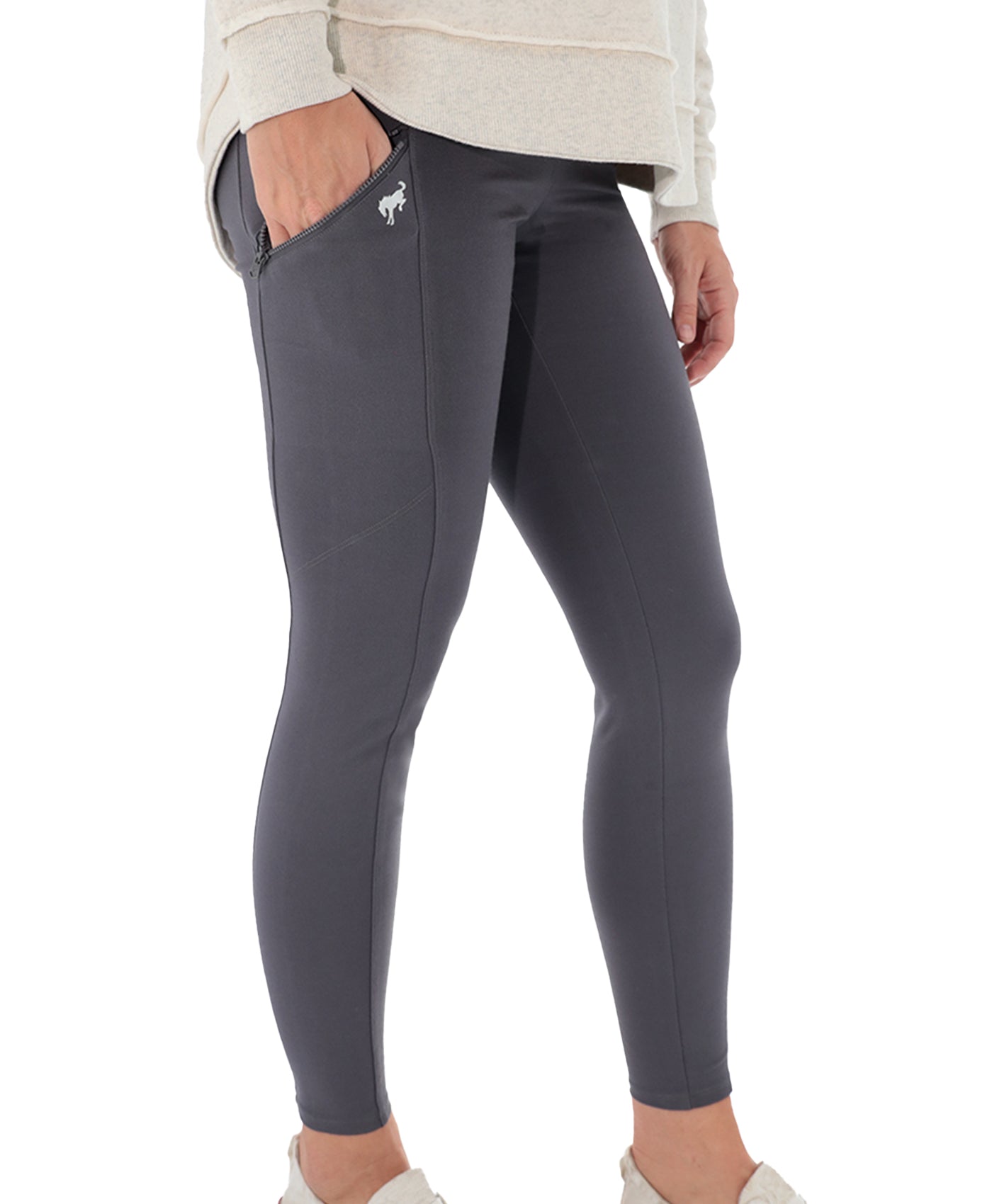 Ford Bronco Womens Gray Athletic Leggings