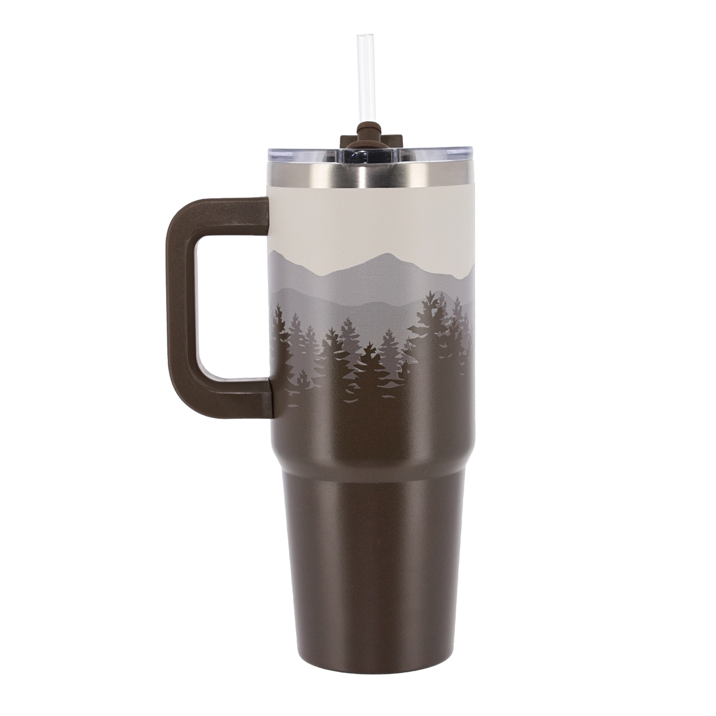 Ford Bronco Stainless Steel Tumbler with Handle - Back View