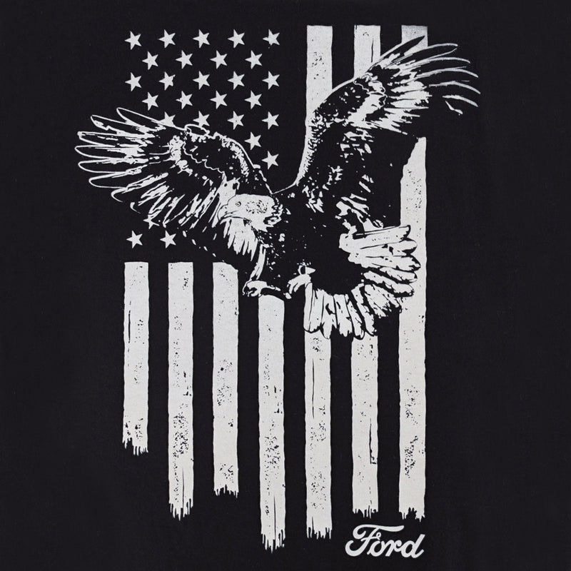 Ford Men's Proud to Honor Eagle Flag T-Shirt - Front View