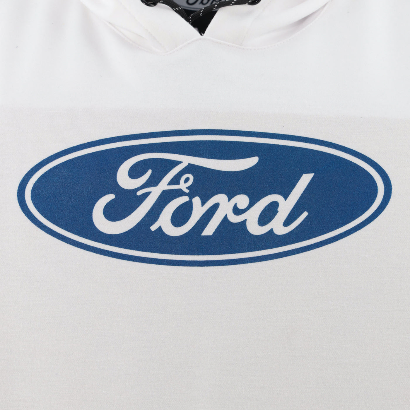 Ford Logo Mens Gray & White Color Block Hoodie