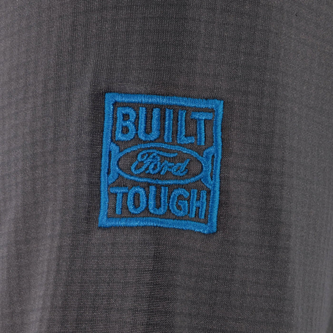 Ford Trucks Ranger Men's 1/2 Zip Hooded Grid Fleece - Close Up