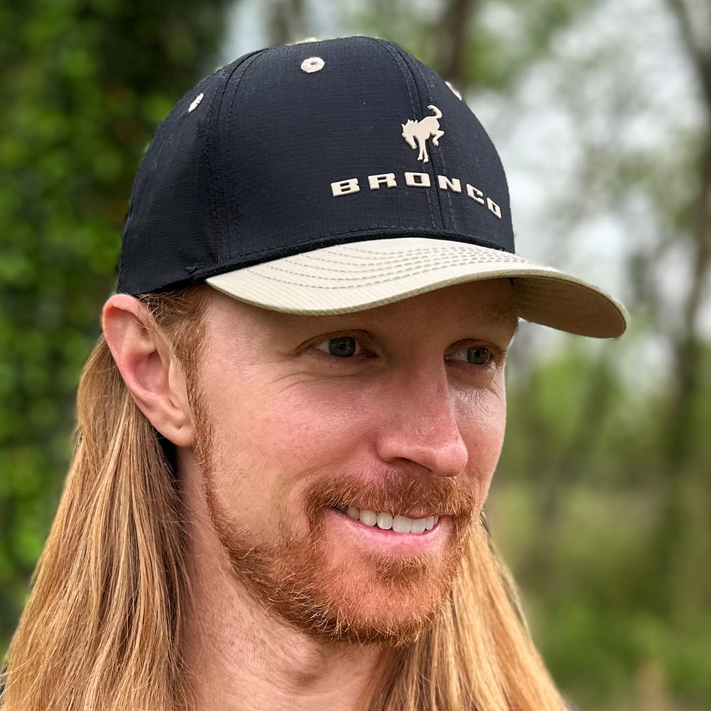 Ford Bronco Black & Beige Snap Buckle Cap