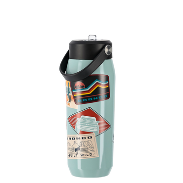 Ford Bronco 24oz Patches Teal Stainless Steel Tumbler