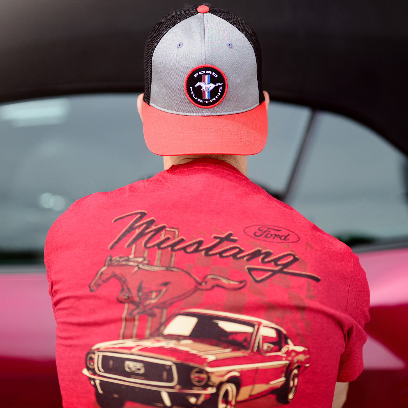 Ford Mustang Tribar Mesh FLEXFIT Trucker Hat