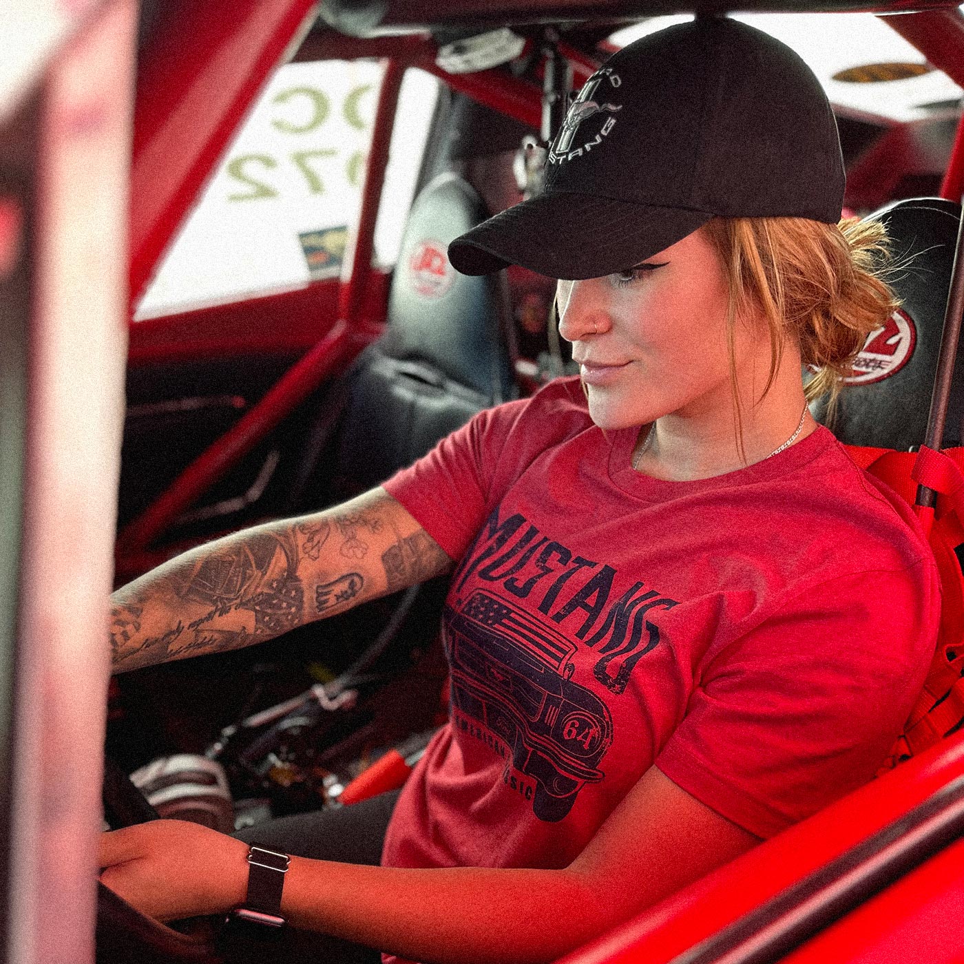 Ford 1964 Mustang Mens American Classic Red T-Shirt