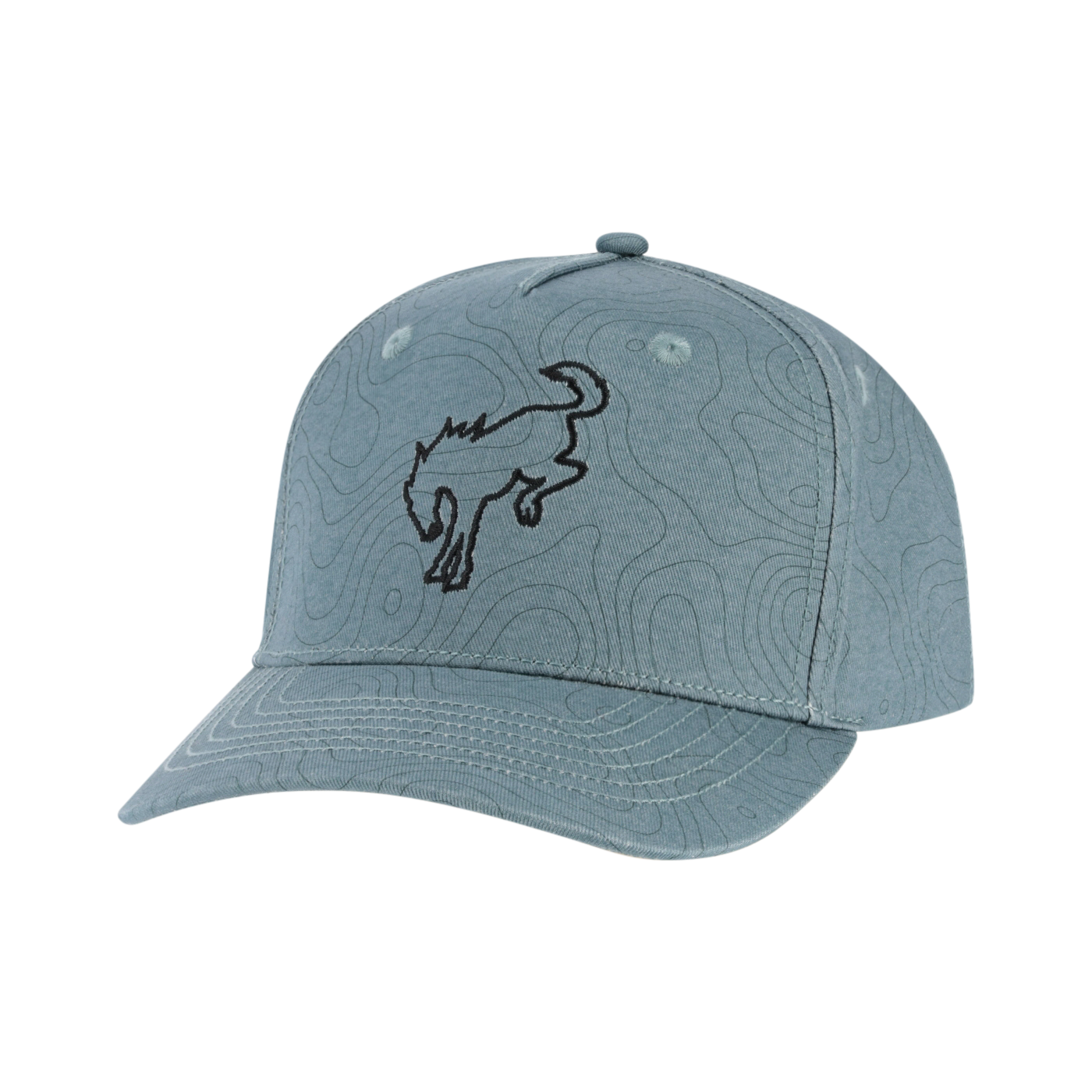 Ford Bronco Blue Topographical Pattern Clip Back Hat