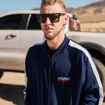 Ford Performance Mens Navy Blue Zip Up Track Jacket
