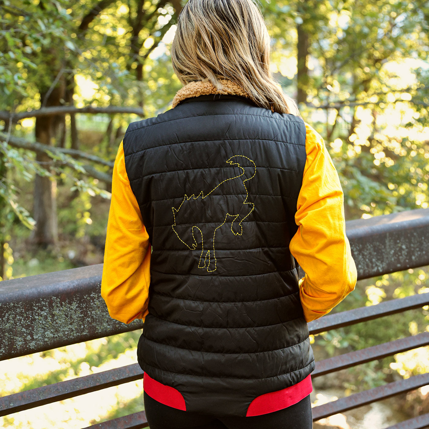 Ford Bronco Free Wheeling Womens Striped Insulated Vest