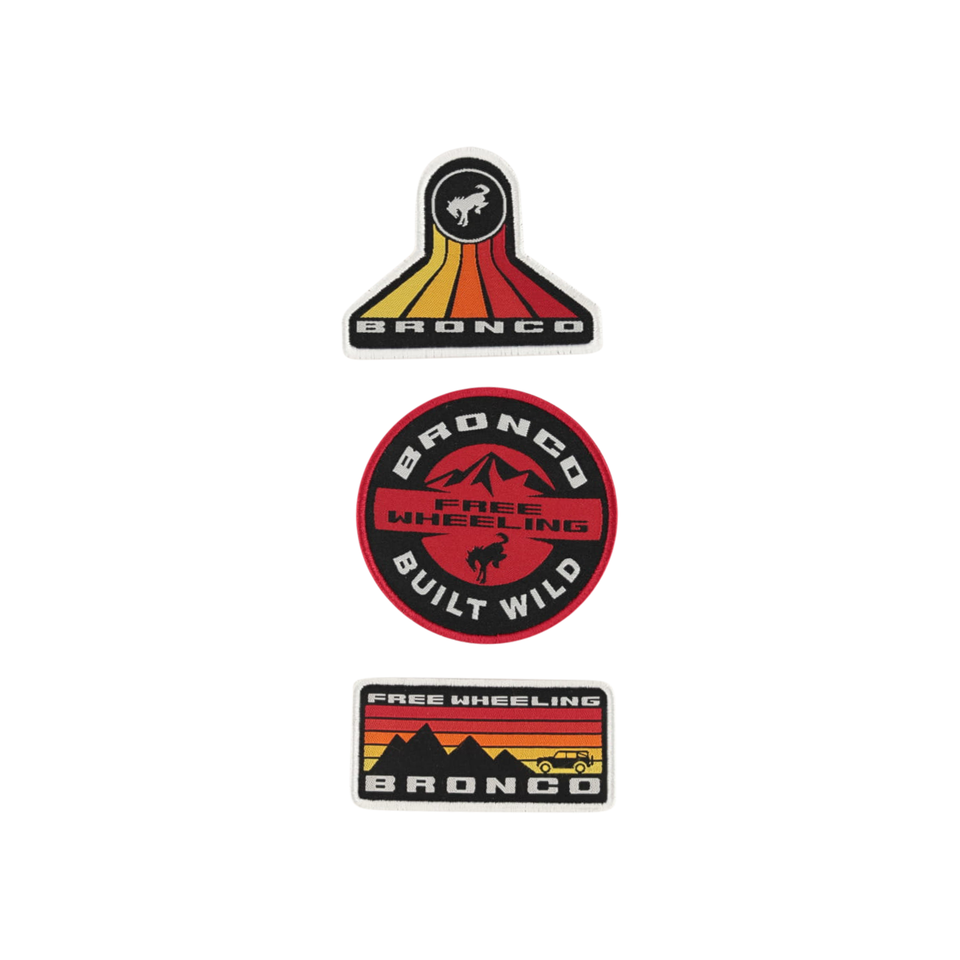 Ford Bronco Free Wheeling 3pc Patch Set