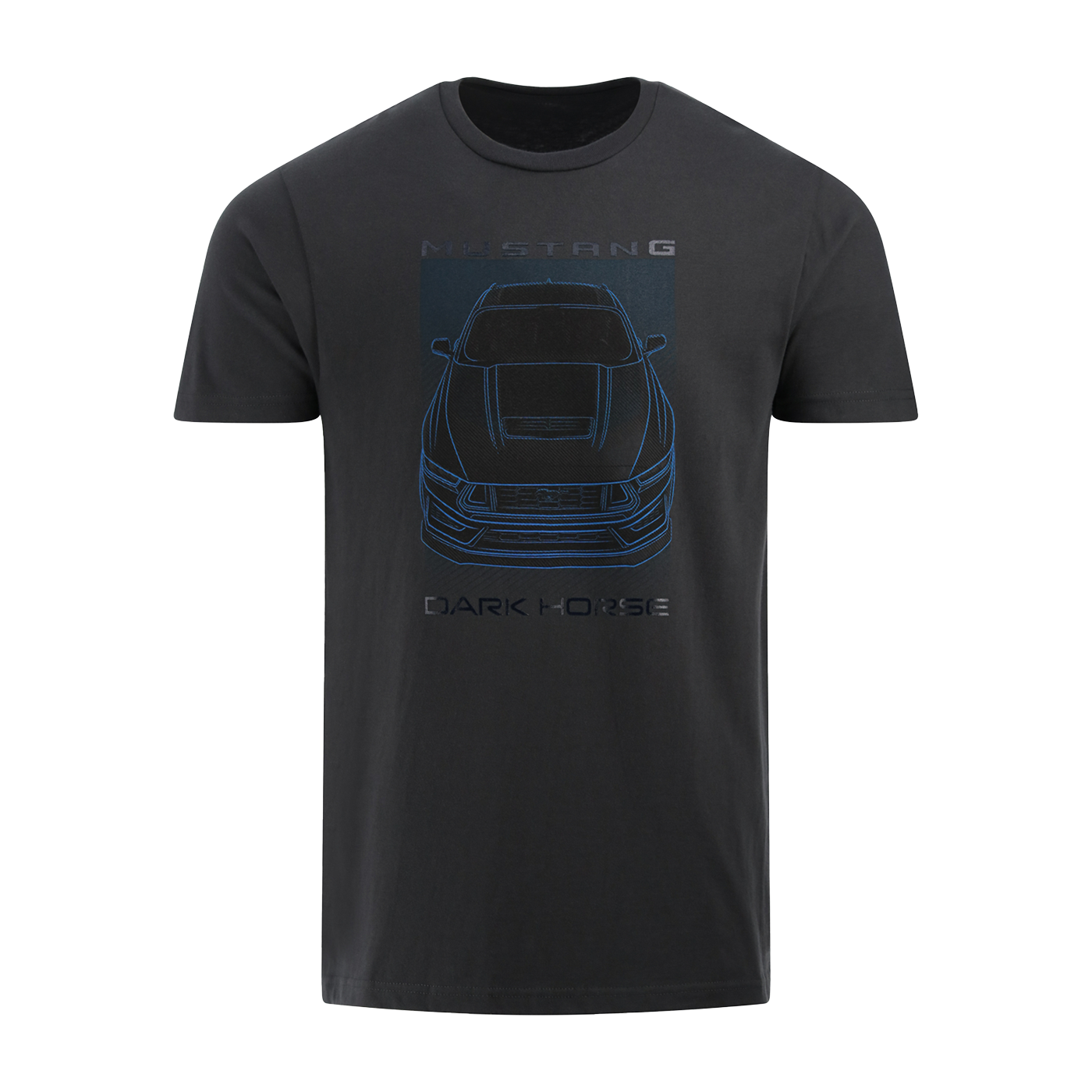 Ford Mustang Dark Horse Mens Blue Graphic T-Shirt