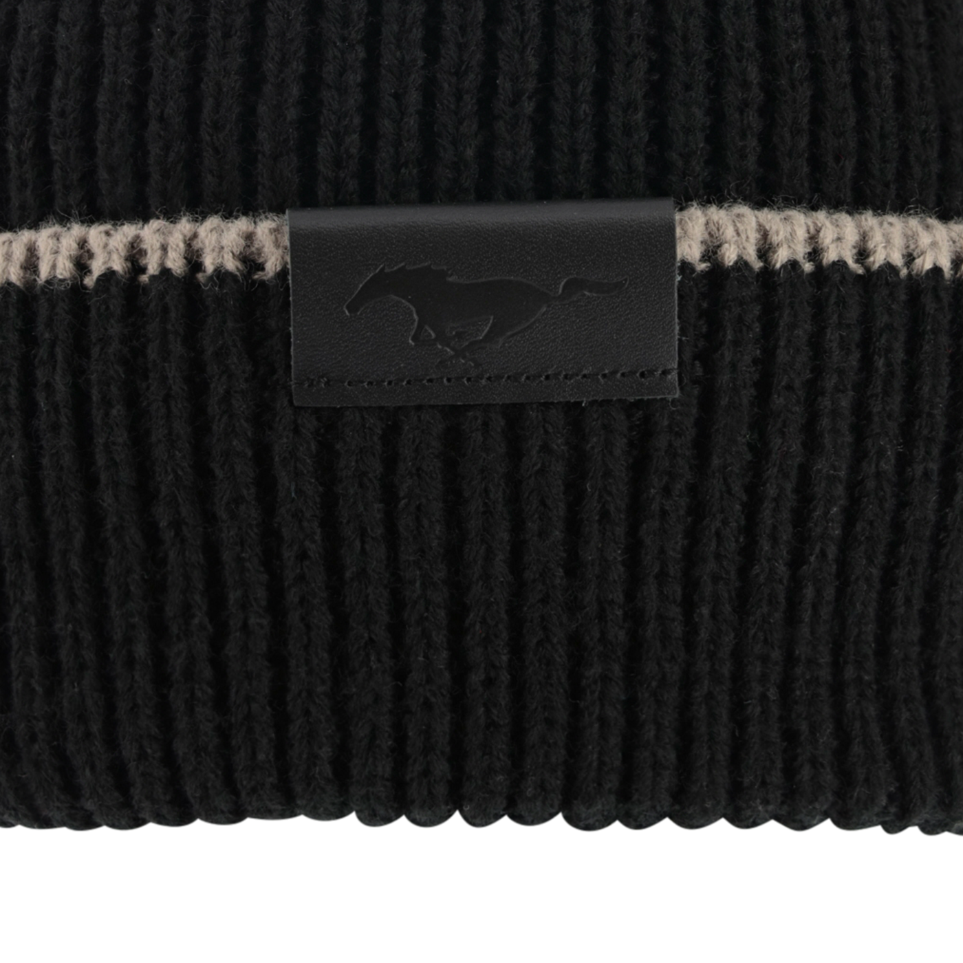 Ford Mustang Leather Patch Knit Hat
