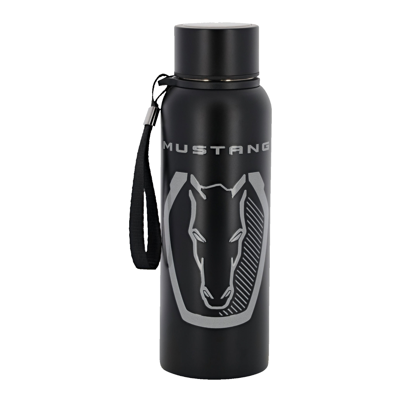 Ford Mustang Dark Horse 17oz Black Stainless Steel Water Bottle