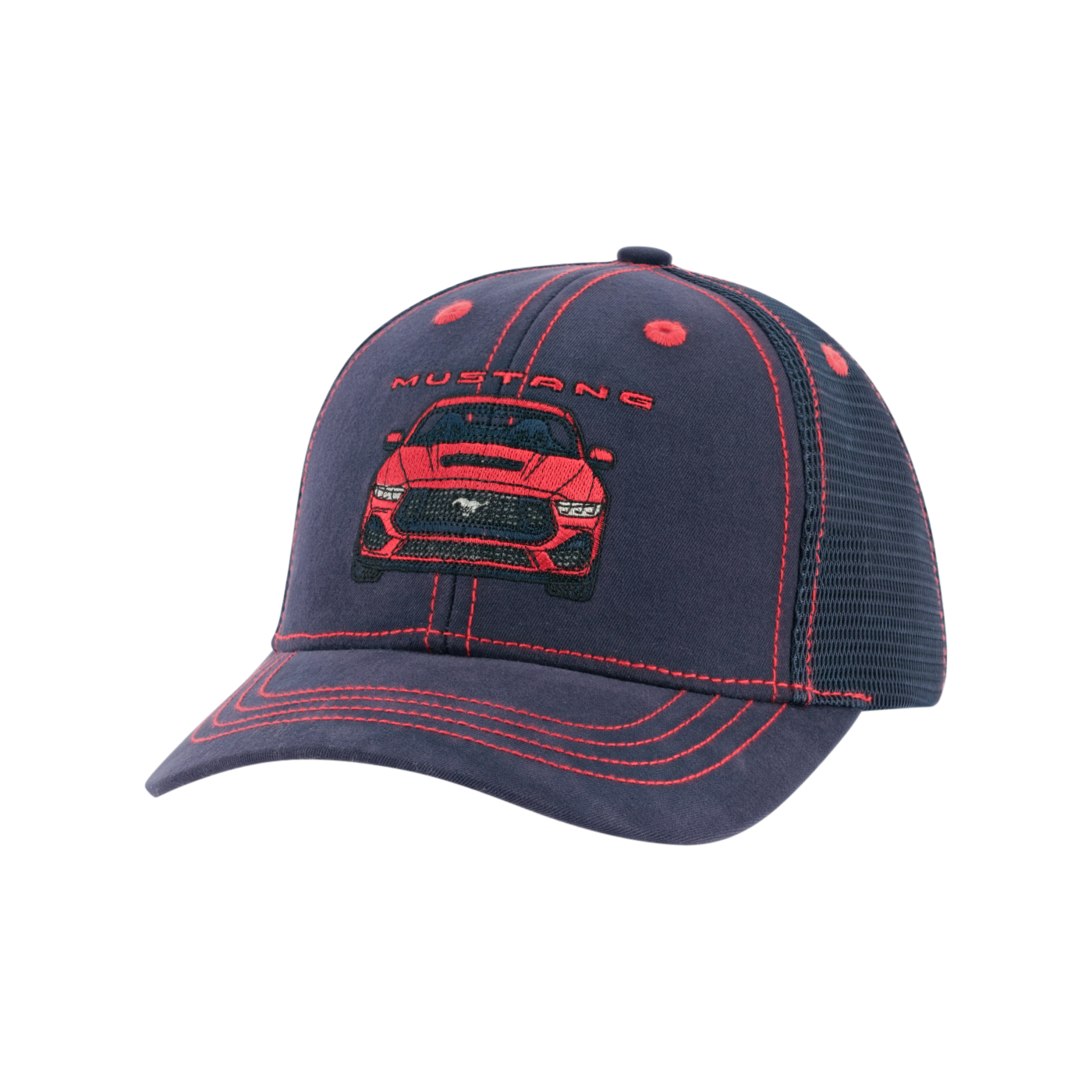 Ford Mustang Navy Blue Graphic Youth Snapback Hat