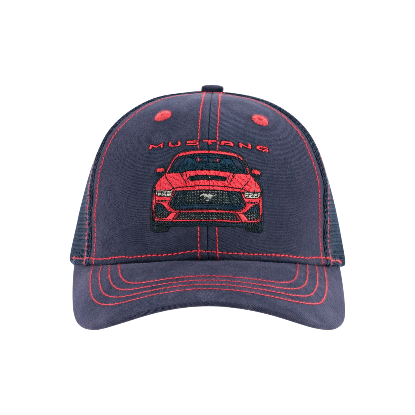 Ford Mustang Navy Blue Graphic Youth Snapback Hat