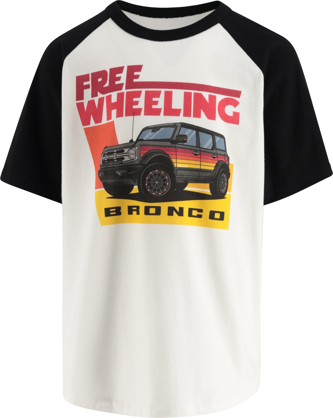 Ford Bronco Free Wheeling Youth Retro Baseball T-Shirt
