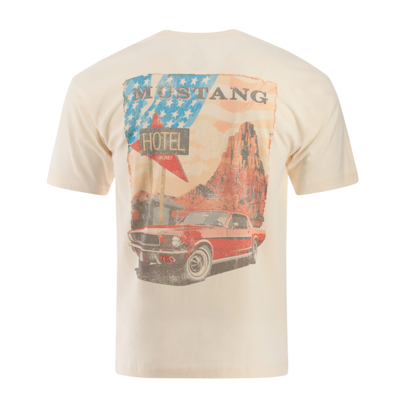 Ford Mustang Vintage Desert Graphic Mens T-Shirt