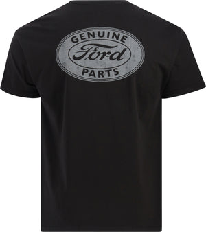 Genuine Ford parts logo on the back of a black t-shirt