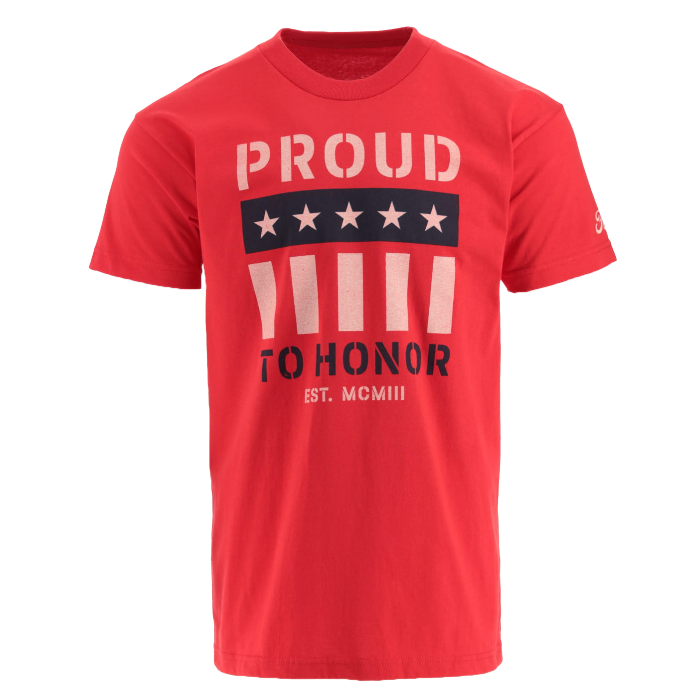 Ford Proud To Honor Mens Graphic Flag Short Sleeve T-Shirt