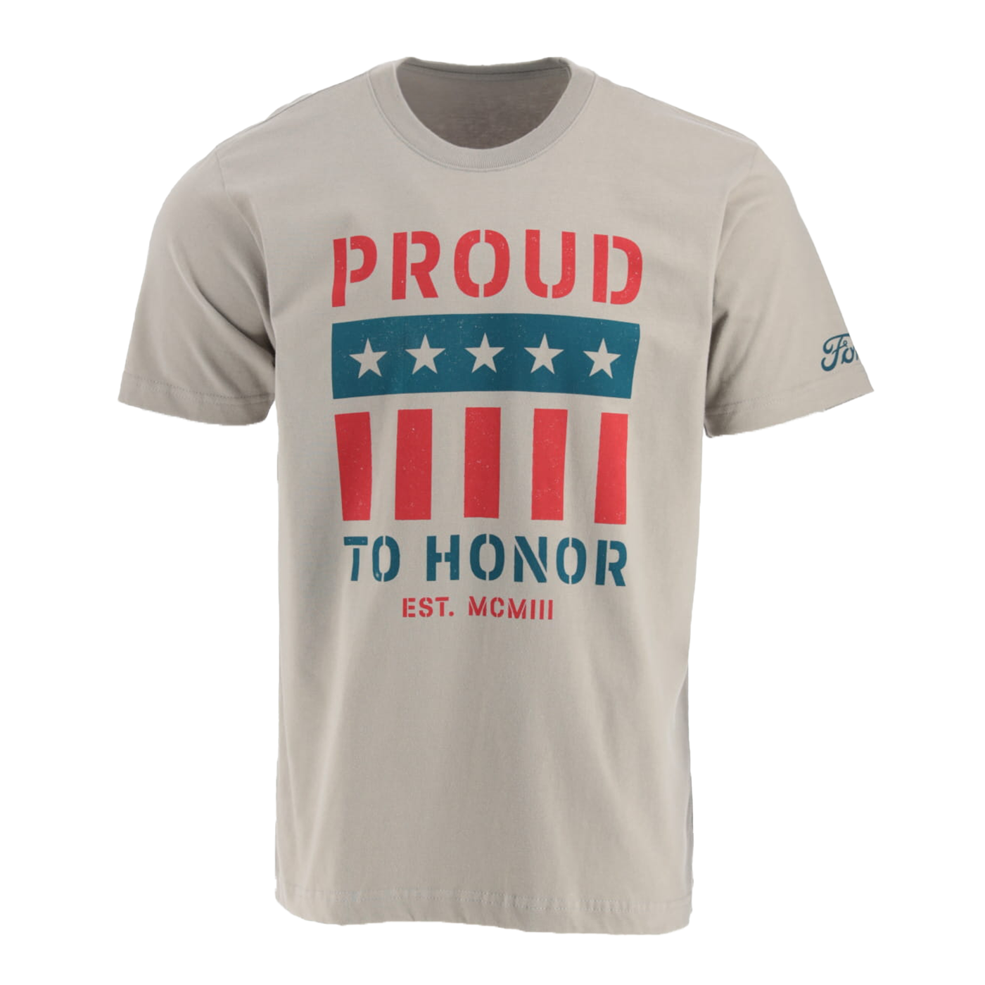 Ford Proud To Honor Mens Graphic Flag Short Sleeve T-Shirt
