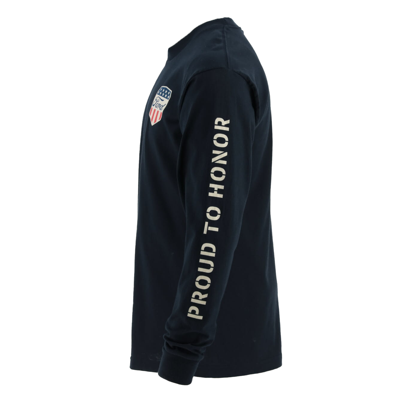 Ford Proud To Honor Mens Americana Shield Long Sleeve Shirt