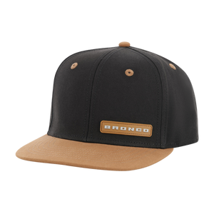 Black and brown cap with 'Bronco' logo on a white background