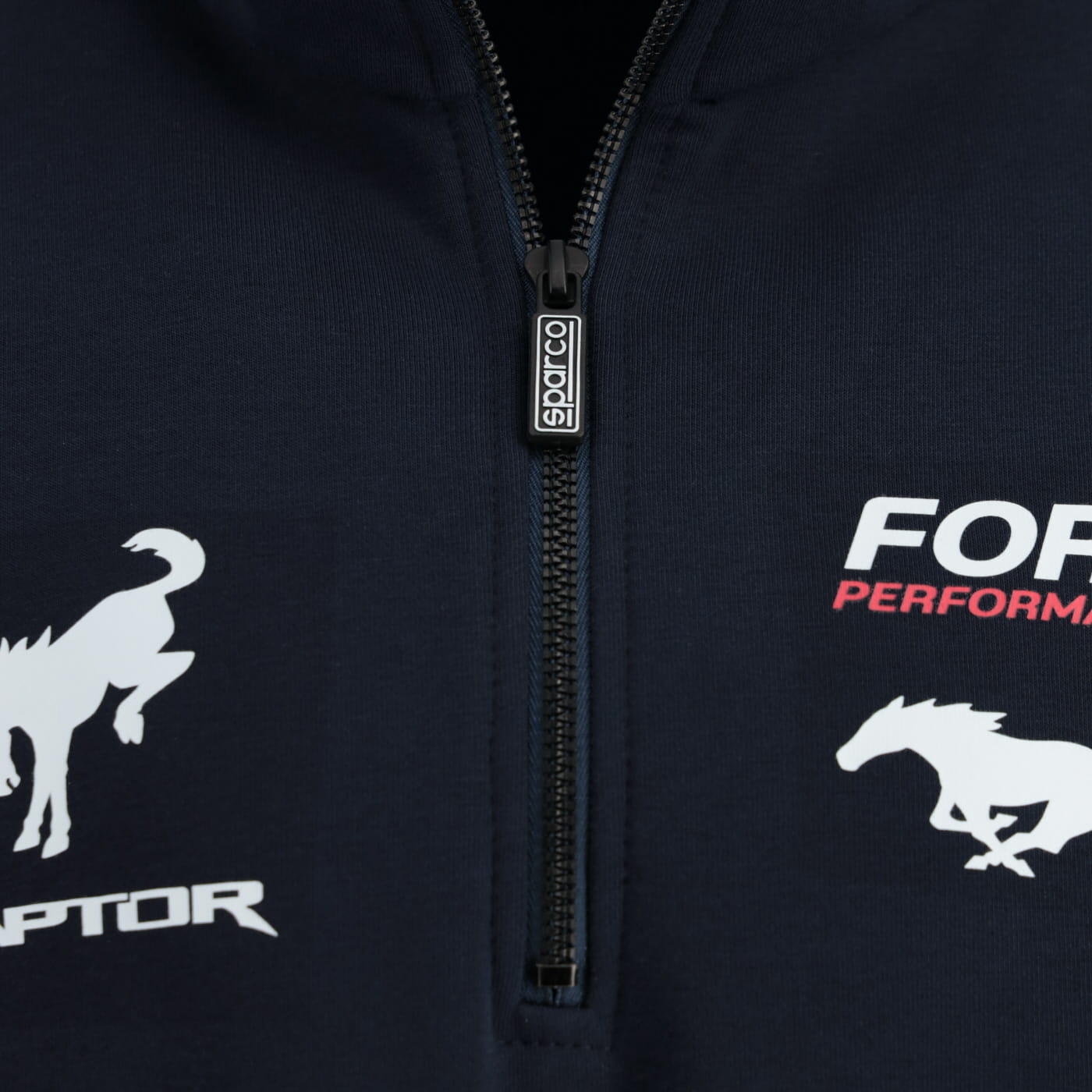 Ford Performance Sparco Navy Blue Mens Half Zip Sweatshirt