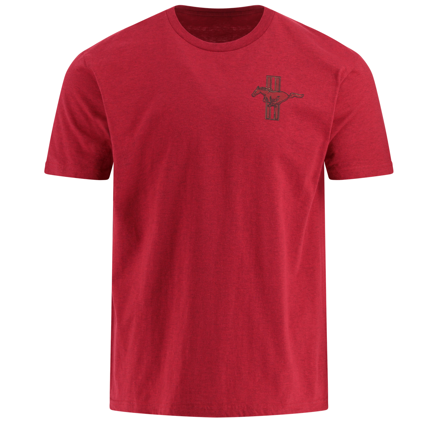 Ford Mustang Mens Red American Muscle Graphic T-Shirt